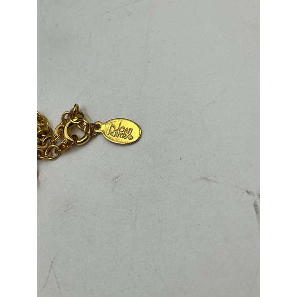 Joan Rivers Vintage Gold Tone Watch Pendant Crystal Egg Shape Necklace Works‎ main image 7